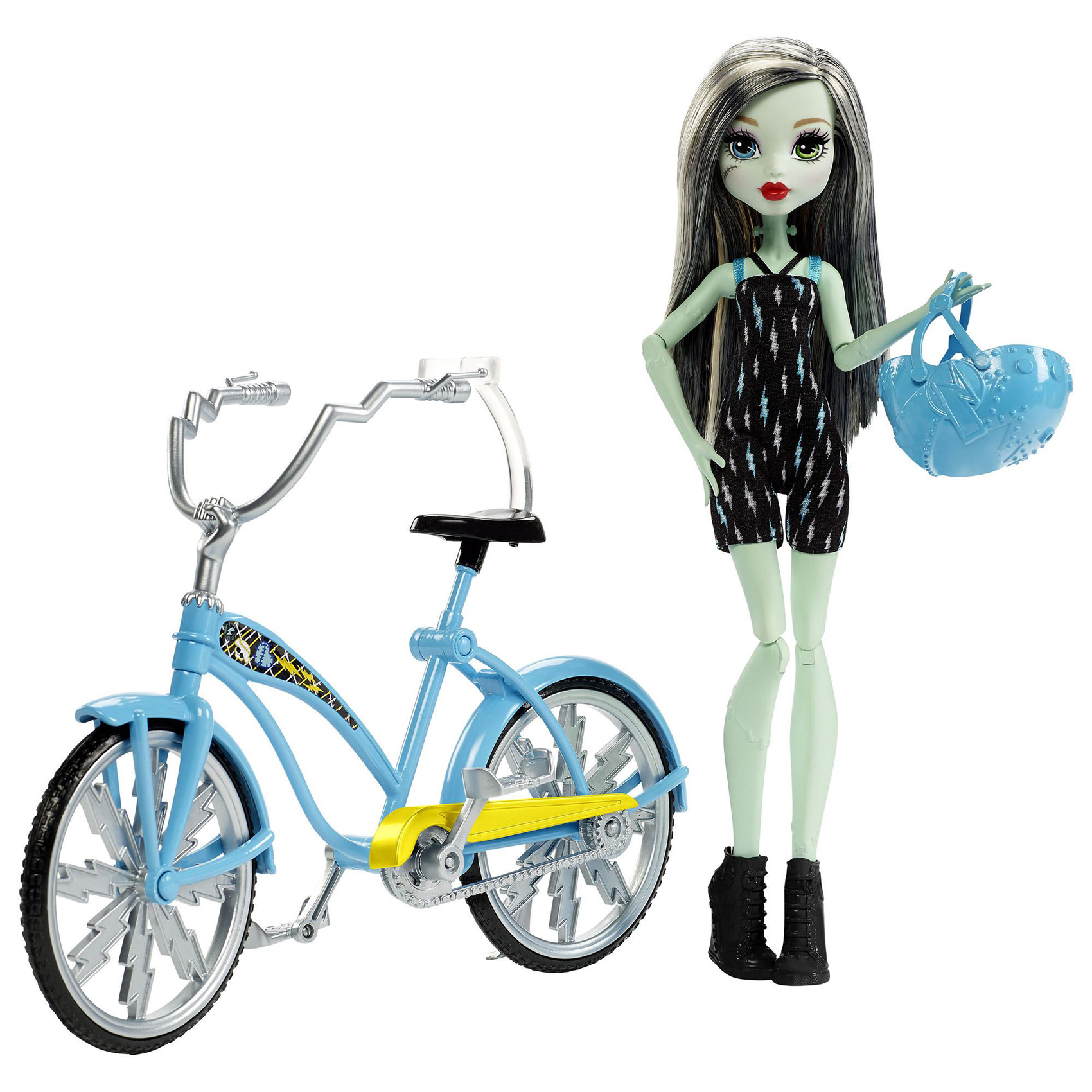 Сколько стоит фрэнки. Фрэнки Монстер Хай кукла. Фрэнки Штейн кукла. Monster High Frankie Stein кукла. Кукла Monster High Фрэнки Штейн на велосипеде, 26 см, dpx18.
