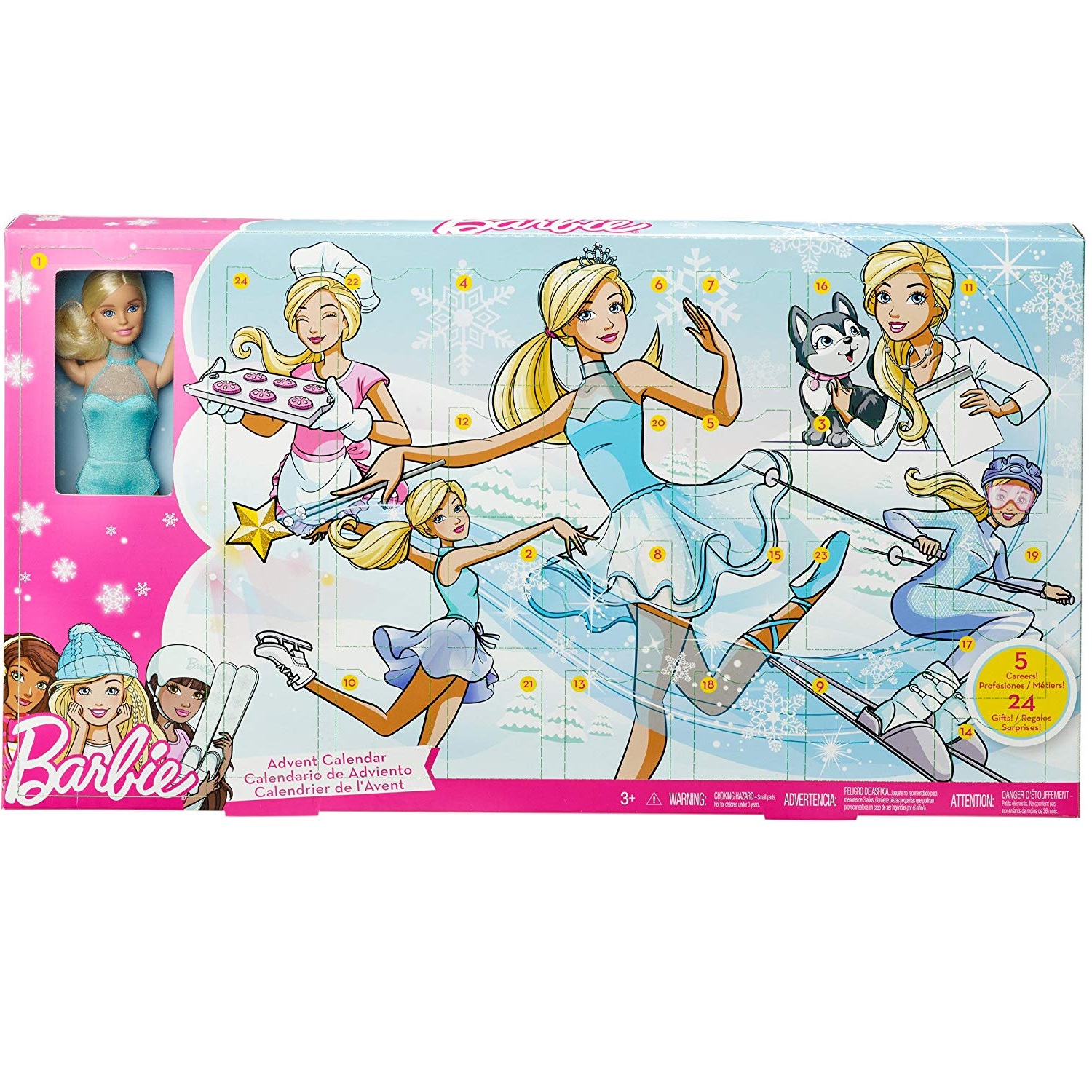Игровой набор Барби - Адвент Календарь, голубой купальник (Barbie Careers A...