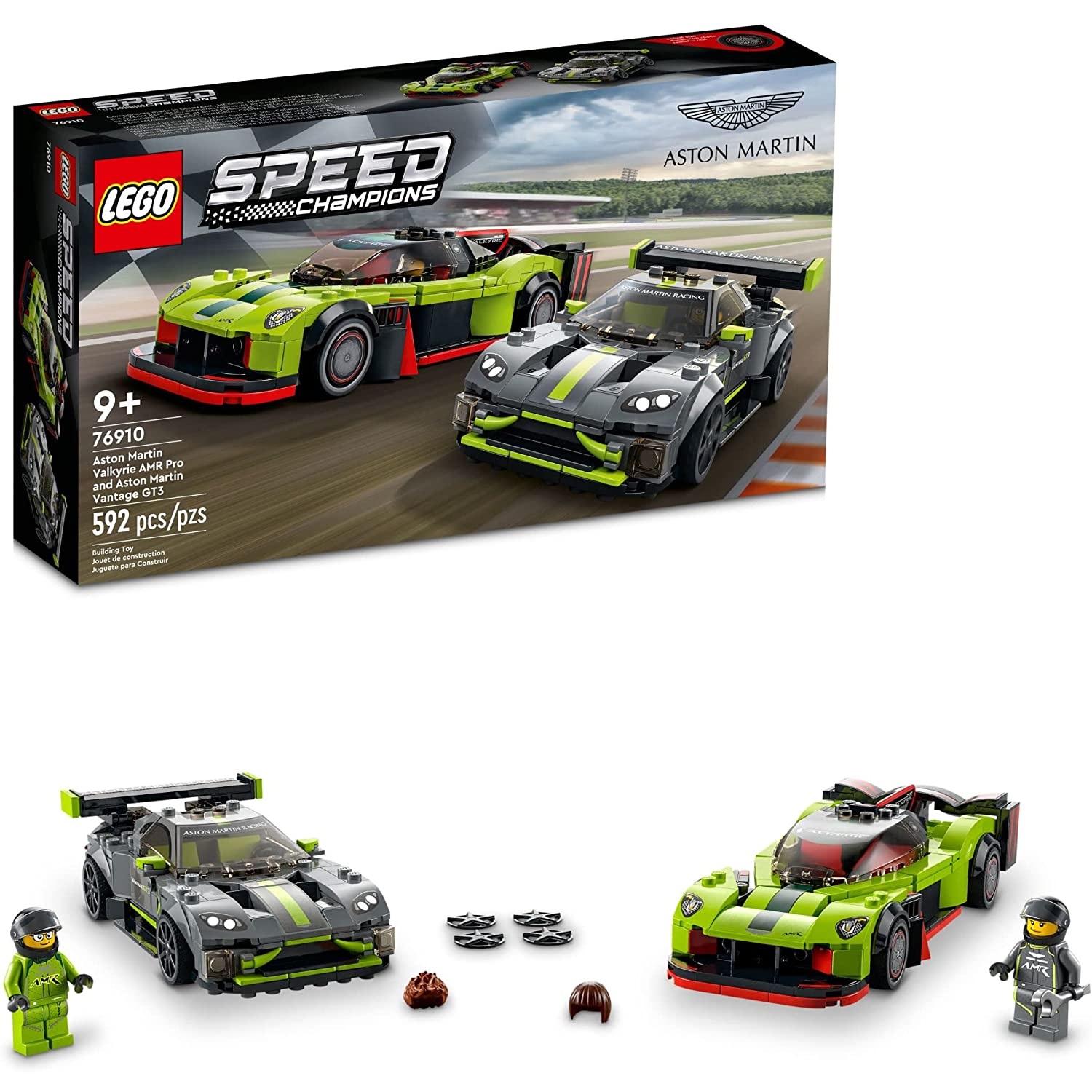 LEGO Speed Champions 76910 - Aston Martin Valkyrie AMR Pro  Aston Martin Vantage GT3