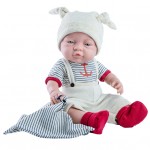 Кукла Бэби с полосатым полотенчиком, мальчик (45 см)
