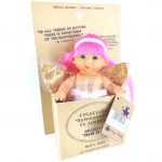 Кукла-пупс с розовыми волосами (18 см)