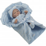 Пупс новорожденный, голубой конверт (27 см)