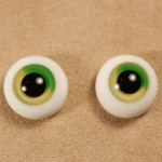 Глаза желто-зеленые 18 (стекло, 12 мм)