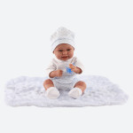 Младенец Эва на голубом одеяльце (33 см)