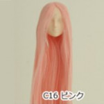 Голова для тела, волосы розовые (27 см)