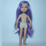 Ева - фиолетовые волосы, шарнирная (35 см)