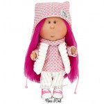 Мия - Девочка с розовыми волосами (30 см)